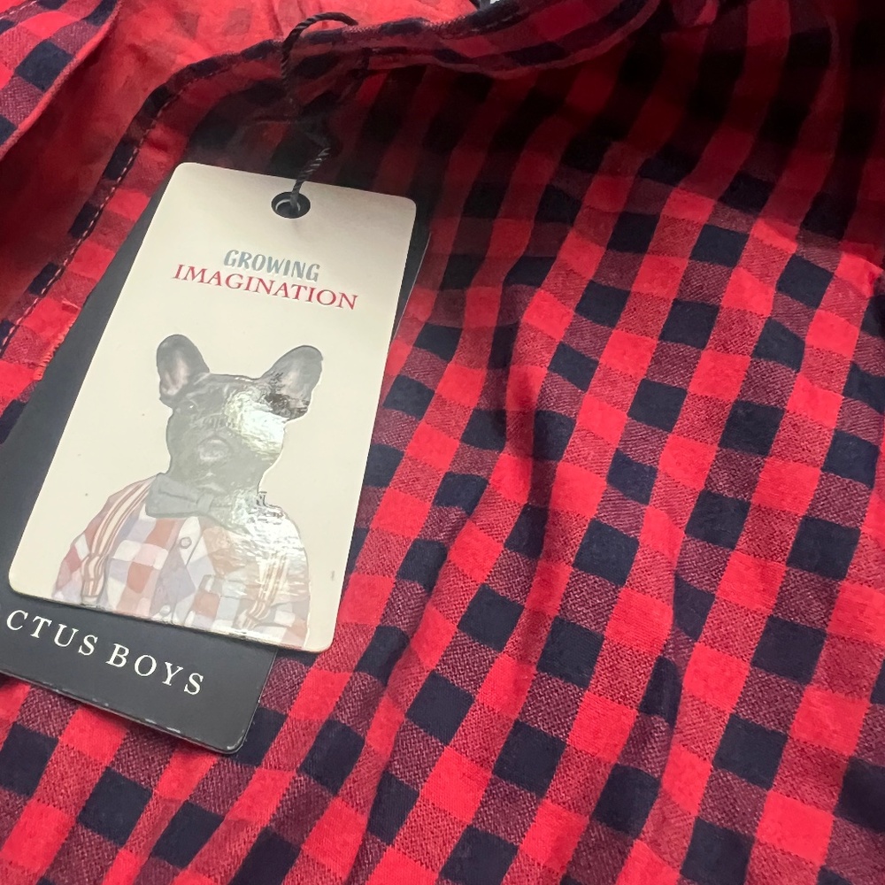 Red and blue shirt